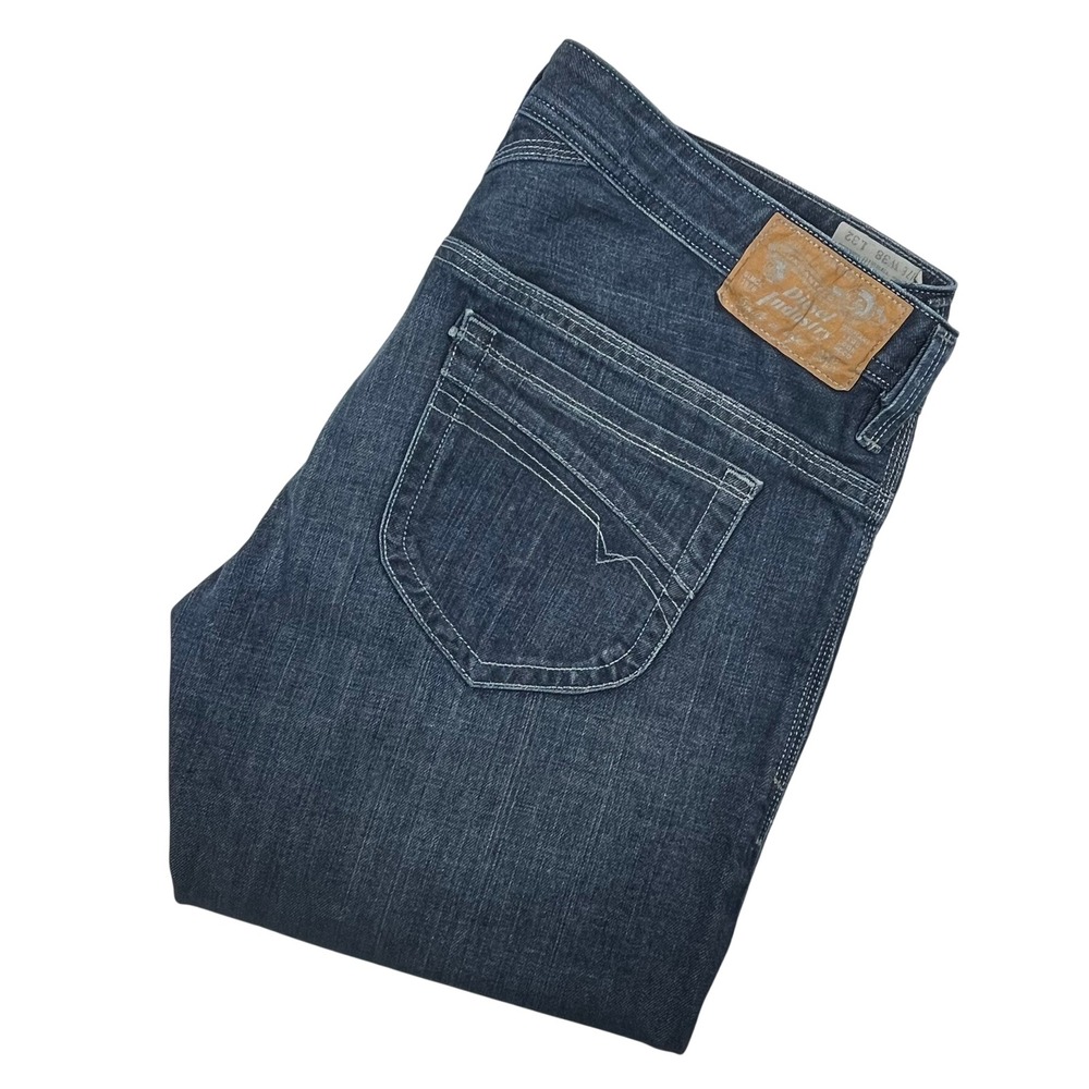 Diesel Thanaz Slim Skinny Jeans Mens 38x32 Dark Blue Wash 0RZ31 Made in USA